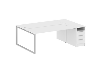 Стол-станция METALL SYSTEM на О-образном м/к с опорной тумбой БО.РС-СТП-2.5  2212*1475*750
